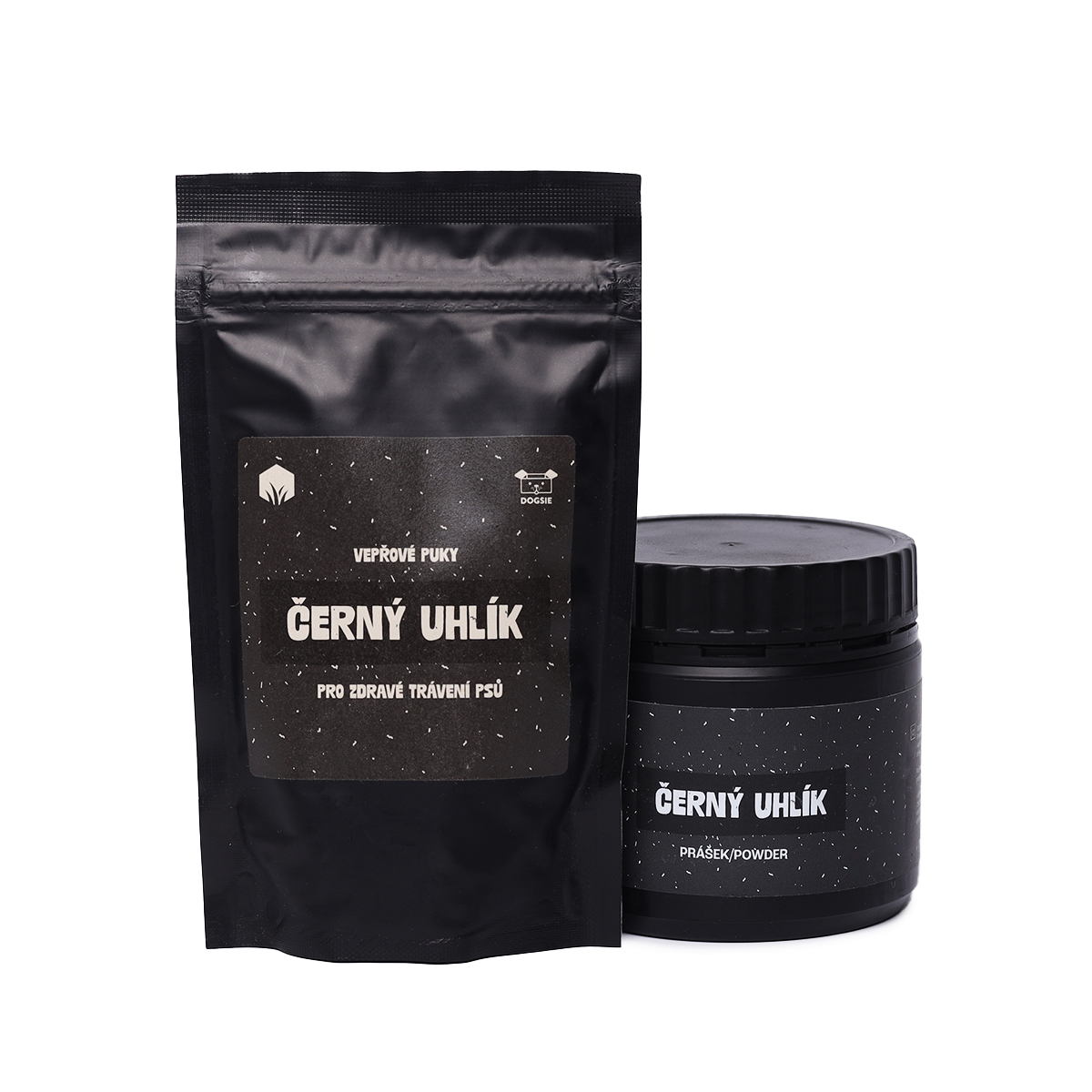 Černý uhlík kombo: Vepřové puky + Powder