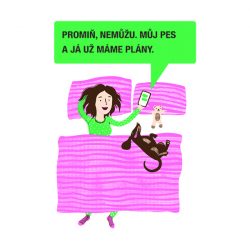 Dogsie šedé volné tričko s krátkým rukávem ilustrace