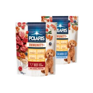 Polaris Immunity+ granule pro menší plemena (Hovězí 750 g + Losos 750 g)